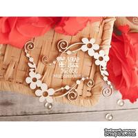 Чипборд Scrapbox - Цветочные уголки с завитками Hw-024