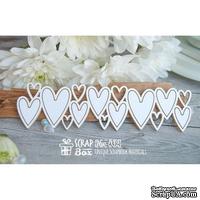 Чипборд ScrapBox - бордюр из сердечек Hw-032