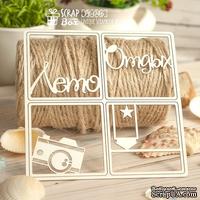 Чипборд ScrapBox - Карточка Project Life набор из 4-х шт. PL-046