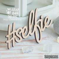 Деревянные фишки ScrapBox - Надпись #selfie Wfi-006