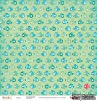 Бумага для скрапбукинга от ScrapBerry&#039;s -Басик - Под водой, 30,5х30,5 см, 190 гр/м, двусторонняя, 1 лист - ScrapUA.com