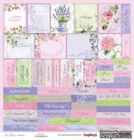 Бумага для скрапбукинга от ScrapBerry's - Цветущий Сад Карточки 2 , 1 лист, ENG, 30,5х30,5 см, 190 гр/м, односторонняя