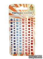 Клеевые полужемчужинки от ScrapBerry&#039;s - Vintage Circus - Старый цирк, 120 шт, 4 цвета  - ScrapUA.com