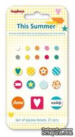 Набор брадсов от Scrapberry&#039;s - Это Лето, 21 шт - ScrapUA.com