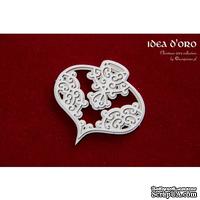 Чипборд Scrapiniec - Двухслойная елочная игрушка Idea d&#039;oro 01 - ScrapUA.com