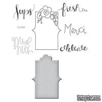 Нож для вырубки + штампы от Spellbinders - Quite Contrary - Debi Adams - Fresh Sentiments
