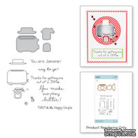 Нож для вырубки + штампы от Spellbinders - Toast with Jam &#039;n Bread Stamp and Die Set - ScrapUA.com
