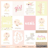 Лист односторонней бумаги от Scrapmir - Карточки (ENG) - Doll Baby, 30x30 см