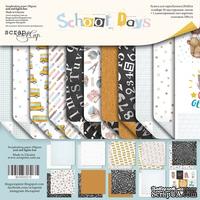 Набор двусторонней бумаги от Scrapmir - School Days, 20х20см, 11 шт