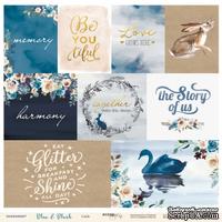 Лист двусторонней бумаги от Scrapmir - Cards из коллекции Blue & Blush, 30x30 см