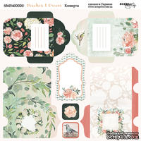 Лист двусторонней бумаги от Scrapmir - Конверты - Peaches & Cream,  20х20см