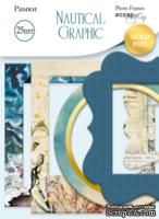 Рамки для фотографий с золотым фольгированием от Scrapmir - Nautical Graphic, 25 шт