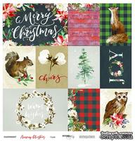 Лист односторонней бумаги от Scrapmir - Cards - Merry Christmas, 30x30см