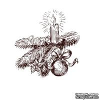 Акриловый штамп Christmas Stamp SR042 Свеча, размер 4,7 * 4,9 см - ScrapUA.com