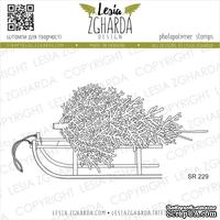 Акриловый штамп Lesia Zgharda SR229 Christmas on sleighs, размер 9х4.3 см - ScrapUA.com