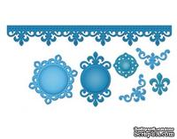 Набор лезвий Spellbinders  Accents &amp; Motifs Fleur De Lis Doily Accents, S5-042 - ScrapUA.com