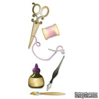 Ножи от Sizzix - Sizzlits Die Set 3PK - Sewing &amp; Writing Set - Швейные и Письменные Принадлежности, 3 шт - ScrapUA.com
