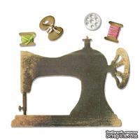 Ножи от Sizzix - Sizzix Sizzlits Die - Sewing Machine &amp; Bobbins - ScrapUA.com