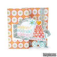 Лезвия и штампы Sizzix - Framelits Die Set w/Stamps - Birthday Cake, 12 шт.