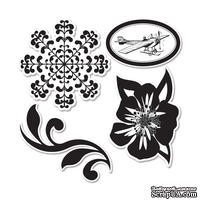 Ножи и штампы от Sizzix - Sizzix Framelits Die Set 4PK w/Stamps - For the Record #2