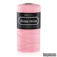 Хлопковый шнур от Divine Twine - light Pink Solid, 1 мм, цвет розовый, 1м - ScrapUA.com