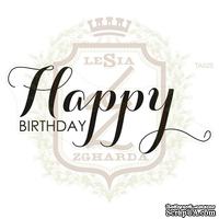 Акриловый штамп Lesia Zgharda TA025 HAPPY BIRTHDAY, 8.7х3.8 см. - ScrapUA.com