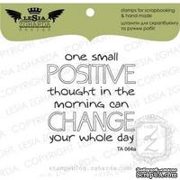 Акриловый штамп Lesia Zgharda TA064a One small positive thought, размер 4,8x5 см - ScrapUA.com