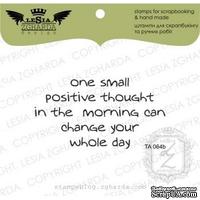 Акриловый штамп Lesia Zgharda TA064b One small positive thought, размер 6,5x3,5 см - ScrapUA.com