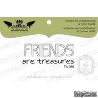 Акриловый штамп Lesia Zgharda TA066 Friends are treasures, размер 4,4x1,7 см - ScrapUA.com