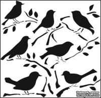 Маска The Crafter's Workshop - Mini Template Birds, 15х15 см