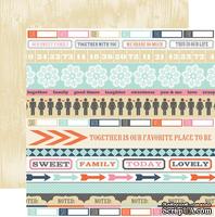 Лист двусторонней скрапбумаги Teresa Collins Designs - Family Stories - Noted, 30х30 см - ScrapUA.com
