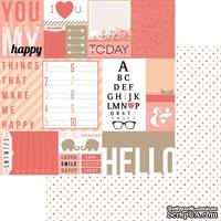 Лист двусторонней скрапбумаги Teresa Collins Designs - You Are My Happy - Hello Tags, 30х30 см - ScrapUA.com