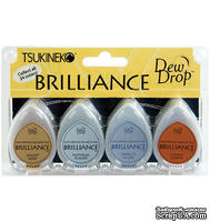 Набор чернил для штампинга Tsukineko - Brilliance Dew Drops - Planetarium, 4 штуки - ScrapUA.com