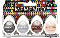 Набор чернил для штампинга Tsukineko - Memento Dew Drops - Stone Mountain, 4 шт.