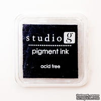 Штемпельная подушечка Black, Studio G, черная, 5х5 см