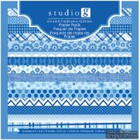 Набор скрапбумаги Studio G - Blue, цвет голубой, 15х15 см, 15 листов