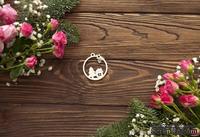 Чипборд от WOODchic - Новогодний шар домик и елочка с звездочкой, 4.5х5 см - ScrapUA.com
