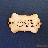 Деревянная фигурка WOOD-061 - Love, 1 штука
