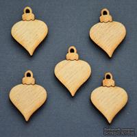 Деревянная фигурка WOOD-070 - Елочная игрушка, 1 штука - ScrapUA.com