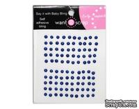 Половинки жемчужин на клеевой основе Want2Scrap - Baby Bling Pearls - Blue, 100 штук - ScrapUA.com