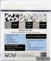 Набор бумаги от WOW с резист эффектом - Wow Resist Paper - Multi Pack, 15х15см, 6 листов - ScrapUA.com