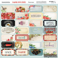 Лист двусторонней бумаги от Scrapmir - Билетики  -  Sugar and Spice, 20х20см
