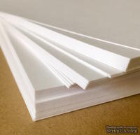 Набор листов из картона, цвет белый, плотность 250 г/м, А5, 50  шт. - ScrapUA.com