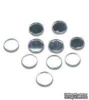 Зеркальные кружочки - Darice Round Glass Mirrors, большие - 2,54 см