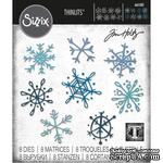 Ножи Снежинки от Sizzix Thinlits Dies By Tim Holtz - Scribbly Snowflakes, 8 шт. - ScrapUA.com