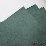 Тутовая бумага ручной работы, цвет темно-зеленый, формат А4 - ScrapUA.com