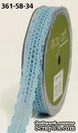 Вязаное кружево Light Blue, ширина 1,6см, длина 90 см, светло-голубое - ScrapUA.com