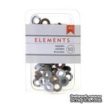 Люверсы от American Crafts - Metallic 3/16&quot;, 50 шт - ScrapUA.com