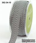 Лента Twill and Stripes,  NAVY, цвет синий/белый, ширина 1,9 см, длина 90 см - ScrapUA.com