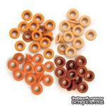 Люверсы - WeRM - Aluminum Orange, 60 штук, 4 оттенка - ScrapUA.com